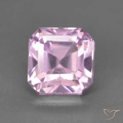 2.66ct 자연스러운 라이트 핑크빛이 도는 바이올렛 퍼플 쿤자이트, 에메랄드 컷, VVS-VS