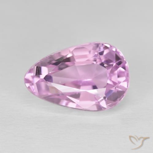 10.13ct 자연스러운 미디엄 퍼플 쿤자이트, 배 모양, VVS-VS
