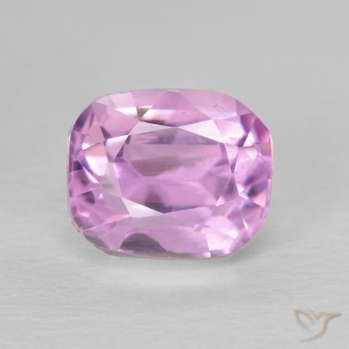 3.47ct 자연스러운 미디엄 퍼플 쿤자이트, 방석, VS