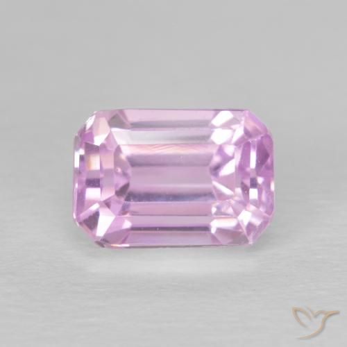 3.03ct 자연스러운 체리 핑크 톤 쿤자이트, 에메랄드 컷, VVS-VS
