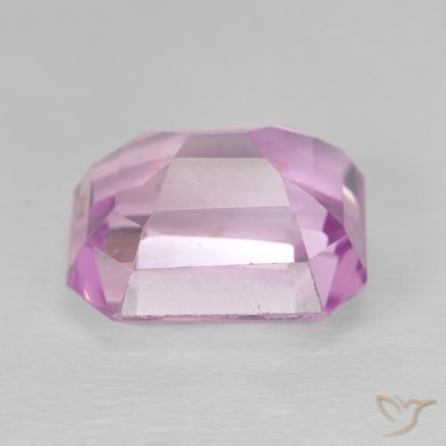 11.14캐럿 천연 미디엄 핑크 쿤자이트, 에메랄드 컷, 13.5×11.5 mm, VS