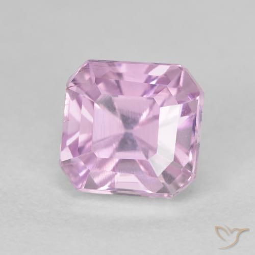 2.10ct 자연스러운 미디엄 퍼플 쿤자이트, 에메랄드 컷, VS