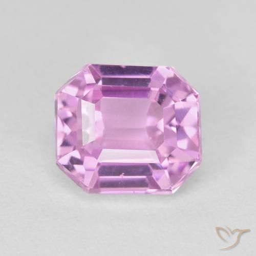 2.99ct 자연스러운 퍼플 핑크 쿤자이트, 에메랄드 컷, VS