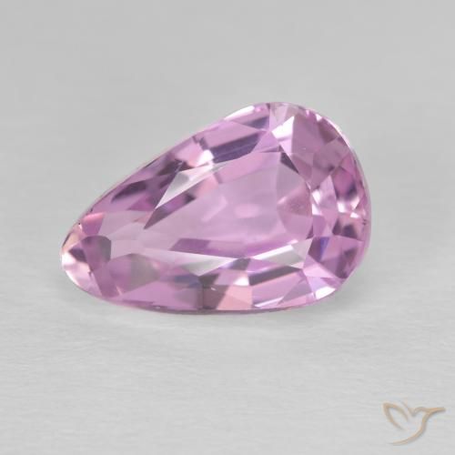 5.05ct 자연스러운 미디엄 핑크 쿤자이트, 배 모양, VS