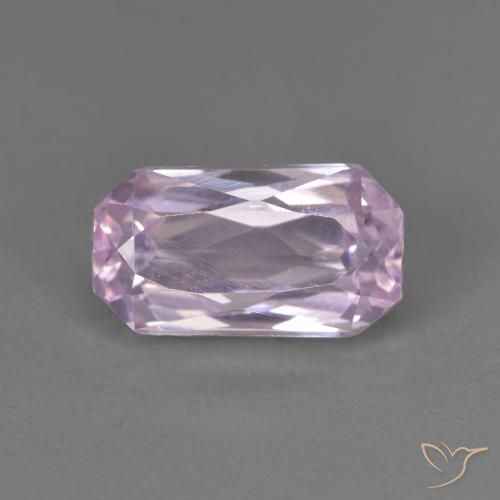 3.25ct 자연스러운 라이트 라일락 쿤자이트, 에메랄드 컷, VVS