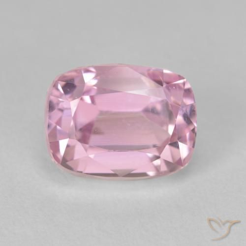 5.28ct 자연스러운 매우 밝은 분홍색 쿤자이트, 방석, VVS-VS