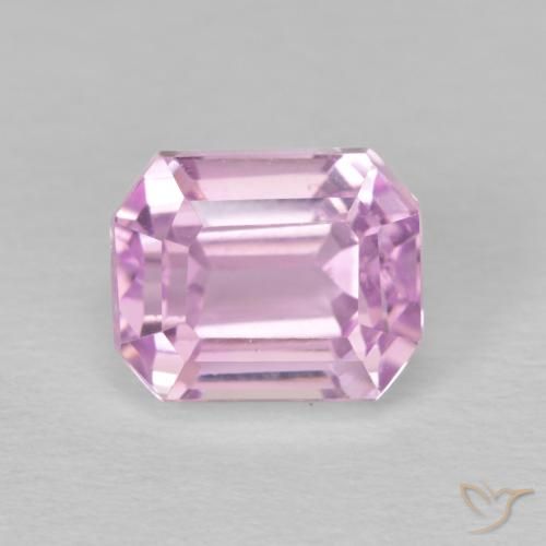 2.96ct 자연스러운 미디엄 핑크 쿤자이트, 에메랄드 컷, VVS-VS