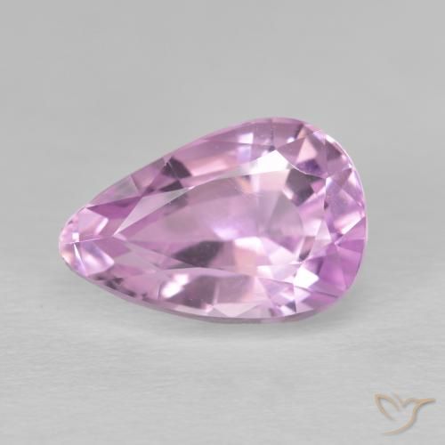 5.24ct 자연스러운 로얄 퍼플 핑크 쿤자이트, 배 모양, VVS-VS