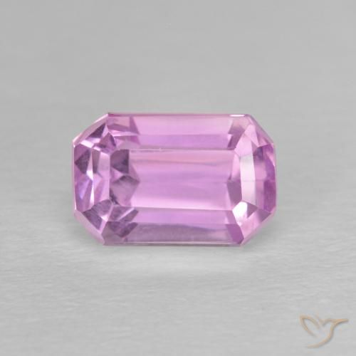 2.34ct 자연스러운 라이트 로얄 퍼플 핑크 쿤자이트, 에메랄드 컷, VVS-VS