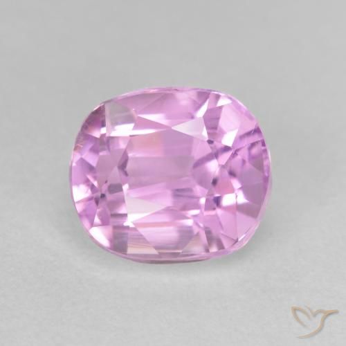 2.59ct 자연스러운 매우 밝은 그레이프 퍼플 쿤자이트, 방석, VVS-VS