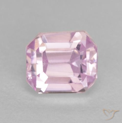 1.83ct 자연스러운 핑크빛이 도는 바이올렛 퍼플 쿤자이트, 에메랄드 컷, VVS-VS