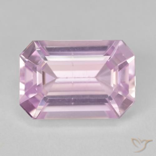 12.89ct 자연스러운 미디엄 핑크 쿤자이트, 에메랄드 컷, VVS-VS