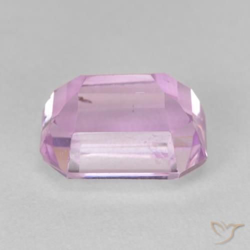 4.42캐럿 천연 매우 연한 핑크 쿤자이트, 에메랄드 컷, 10.2×7.6 mm, VS