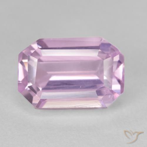 5.25ct 자연스러운 미디엄 핑크 쿤자이트, 에메랄드 컷, VVS-VS
