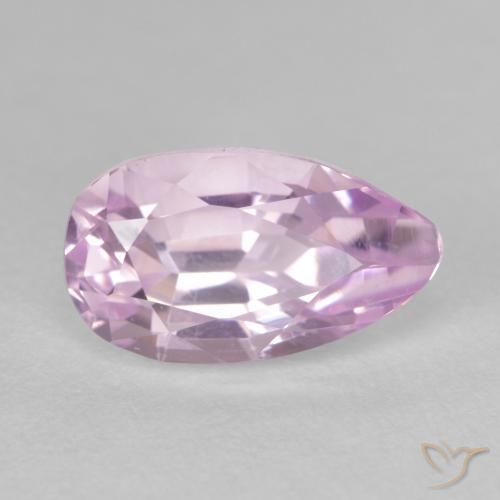 3.26ct 자연스러운 매우 밝은 분홍색 쿤자이트, 배 모양, VS