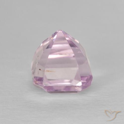 2.26캐럿 천연 미디엄 핑크 쿤자이트, 에메랄드 컷, 6.4×6.4 mm, VS-SI