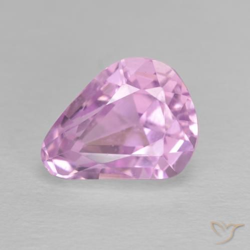 4.83ct 자연스러운 로얄 퍼플 핑크 쿤자이트, 배 모양, VVS