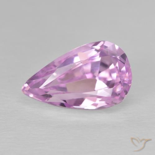 5.64ct 자연스러운 퍼플 핑크 쿤자이트, 배 모양, VVS