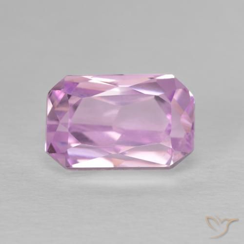 3.64ct 자연스러운 체리 핑크 톤 쿤자이트, 에메랄드 컷, VVS