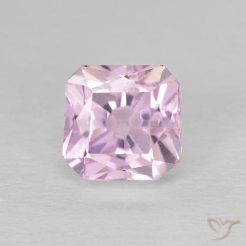 2.52ct 자연스러운 미디엄 퍼플 쿤자이트, 에메랄드 컷, VS