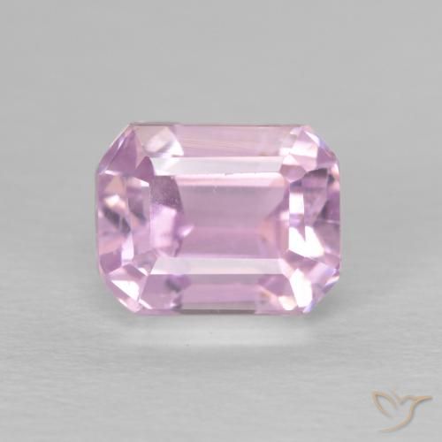 1.63ct 자연스러운 핑크빛이 도는 바이올렛 퍼플 쿤자이트, 에메랄드 컷, VS