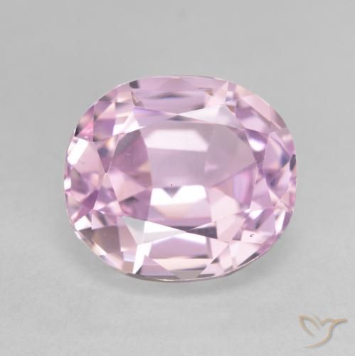 6.63ct 자연스러운 미디엄 핑크 쿤자이트, 타원형, VVS