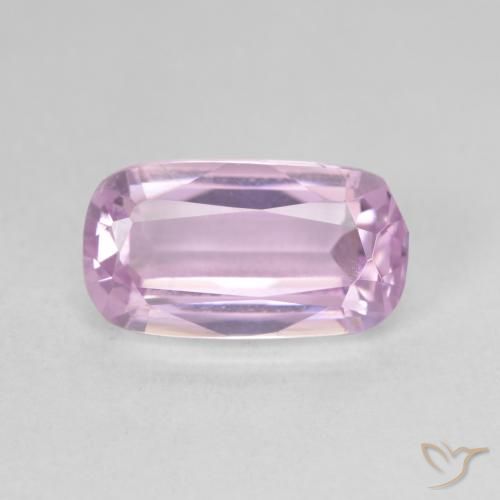 5.43ct 자연스러운 핑크빛이 도는 바이올렛 퍼플 쿤자이트, 방석, VVS-VS
