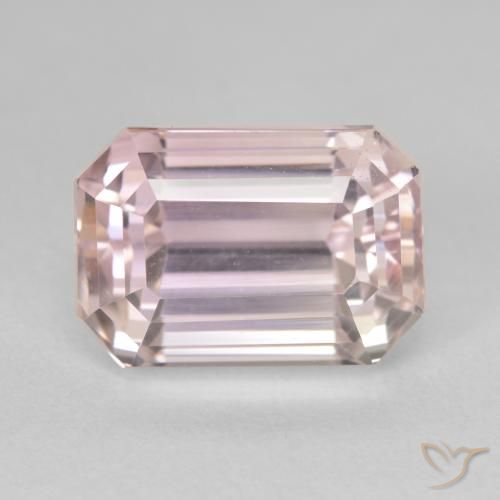 9.22ct 자연스러운 Medium Light-Pink 쿤자이트, 에메랄드 컷, VVS-VS