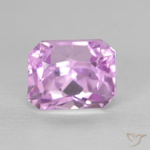 3.08ct 자연스러운 로얄 퍼플 핑크 쿤자이트, 에메랄드 컷, VS