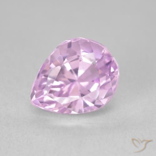 3.68ct 자연스러운 미디엄 퍼플 쿤자이트, 배 모양, VVS-VS