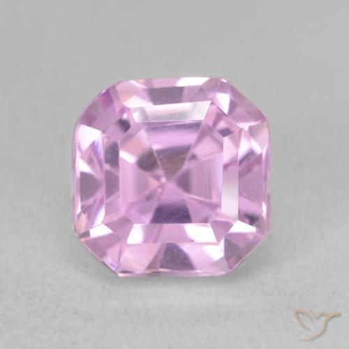 2.91ct 자연스러운 핑크빛이 도는 바이올렛 퍼플 쿤자이트, 에메랄드 컷, VVS-VS