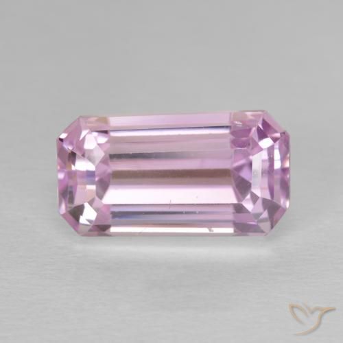 9.78ct 자연스러운 미디엄 핑크 쿤자이트, 에메랄드 컷, VVS-VS