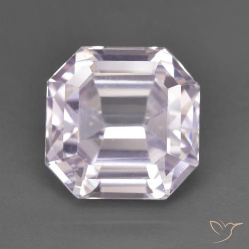 6.38ct 자연스러운 라이트 라벤더 핑크 쿤자이트, 에메랄드 컷, VVS-VS