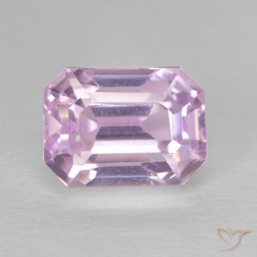5.87ct 자연스러운 체리 핑크 톤 쿤자이트, 에메랄드 컷, VVS-VS