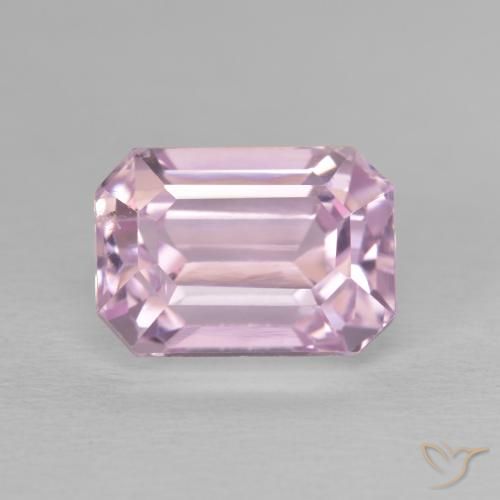 4.73ct 자연스러운 베리 라이트 버블검 핑크 쿤자이트, 에메랄드 컷, VVS-VS