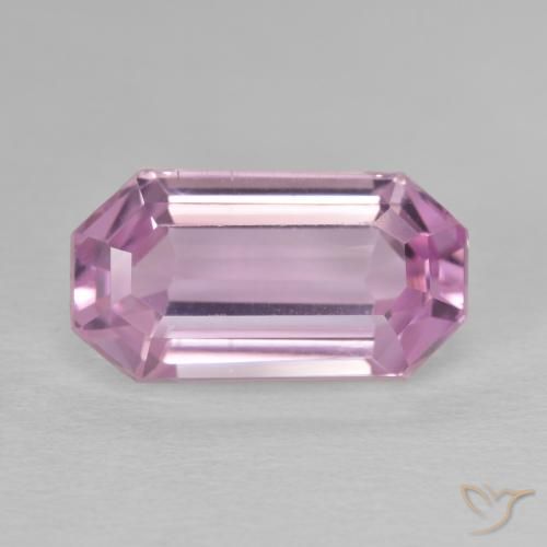 6.47ct 자연스러운 베리 라이트 로얄 퍼플 핑크 쿤자이트, 에메랄드 컷, VVS-VS