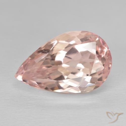 11.21ct 자연스러운 미디엄 핑크 쿤자이트, 배 모양, VVS-VS
