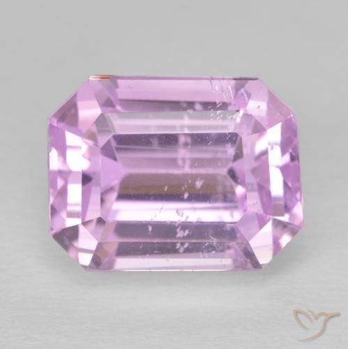 13.39ct 자연스러운 미디엄 핑크 쿤자이트, 에메랄드 컷, VS