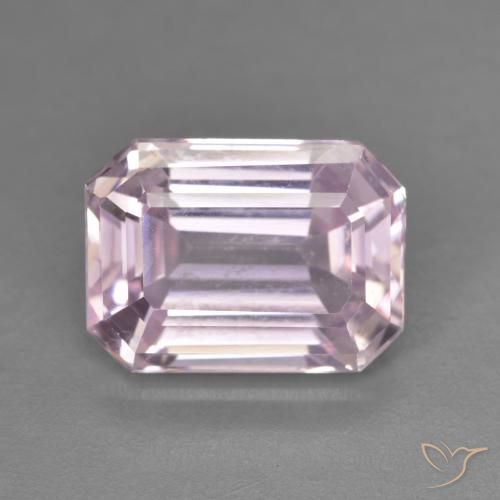 5.78ct 자연스러운 매우 밝은 핑크 톤 쿤자이트, 에메랄드 컷, VVS-VS