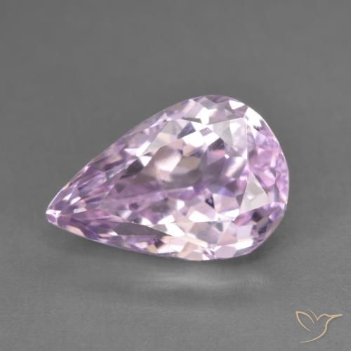 6.17ct 자연스러운 퍼플 핑크 쿤자이트, 배 모양, VVS-VS