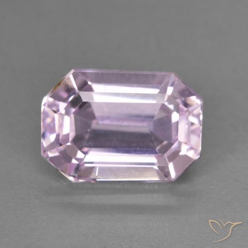 4.66ct 자연스러운 퍼플 핑크 쿤자이트, 에메랄드 컷, VS