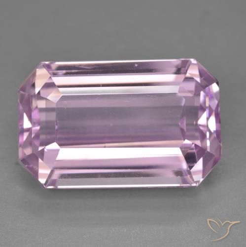 22.43ct 자연스러운 미디엄 핑크 쿤자이트, 에메랄드 컷, VVS-VS
