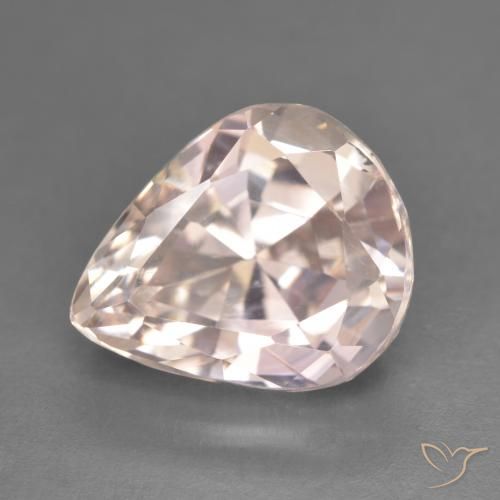 8.23ct 자연스러운 플라밍고 핑크 쿤자이트, 배 모양, VVS-VS