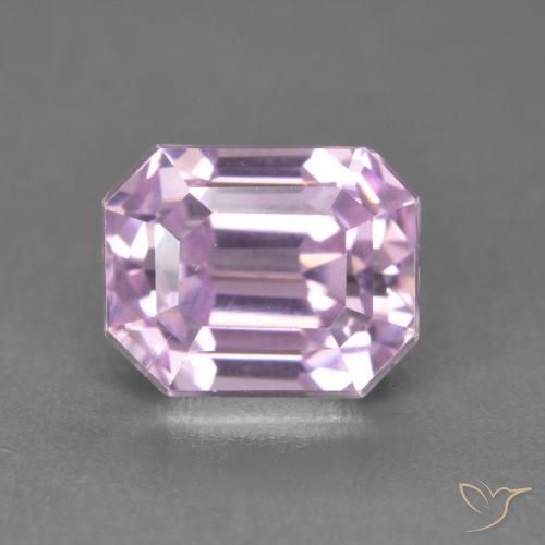 3.41ct 자연스러운 로얄 퍼플 핑크 쿤자이트, 에메랄드 컷, VVS