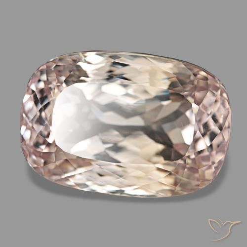 43.49캐럿 천연 미디엄 핑크 쿤자이트, 쿠션 컷, 22.9×15.7 mm, VS