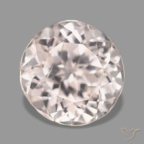 4.79캐럿 천연 매우 연한 핑크 쿤자이트, 타원형 컷, 9.7×9.3 mm, VS