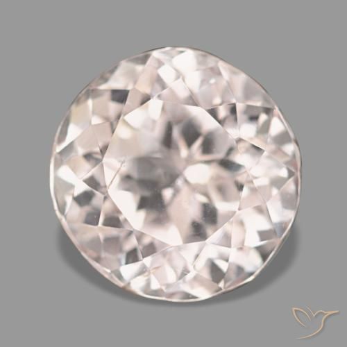 4.79캐럿 천연 매우 연한 핑크 쿤자이트, 타원형 컷, 9.7×9.3 mm, VS