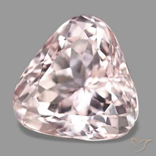 13.45캐럿 천연 플라밍고 핑크 쿤자이트, 트릴리언, 14.8×13.7 mm, VS