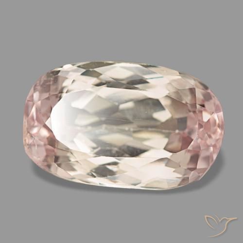 10.83캐럿 천연 라이트 핑크 쿤자이트, 타원형 컷, 16.1×10.2 mm, VS