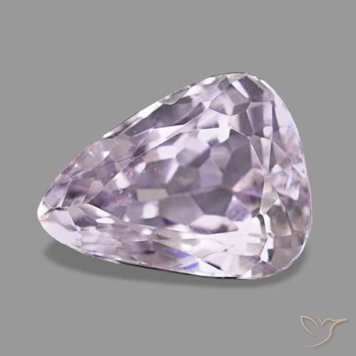 3.75캐럿 천연 라이트 체리 핑크 쿤자이트, 배 모양, 10.8×8.2 mm, VS